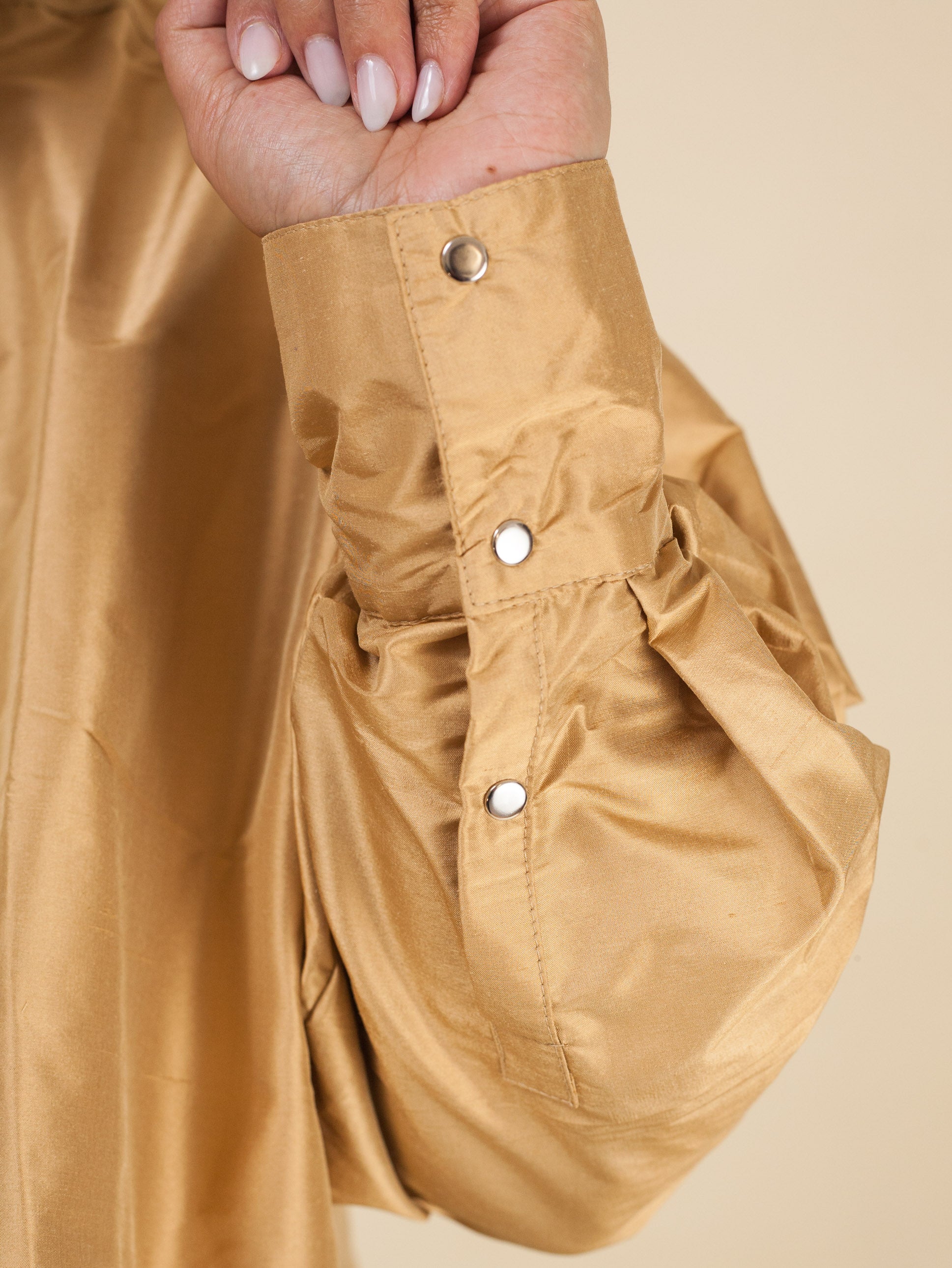 Cropped Shirt-Raw Silk Scotch