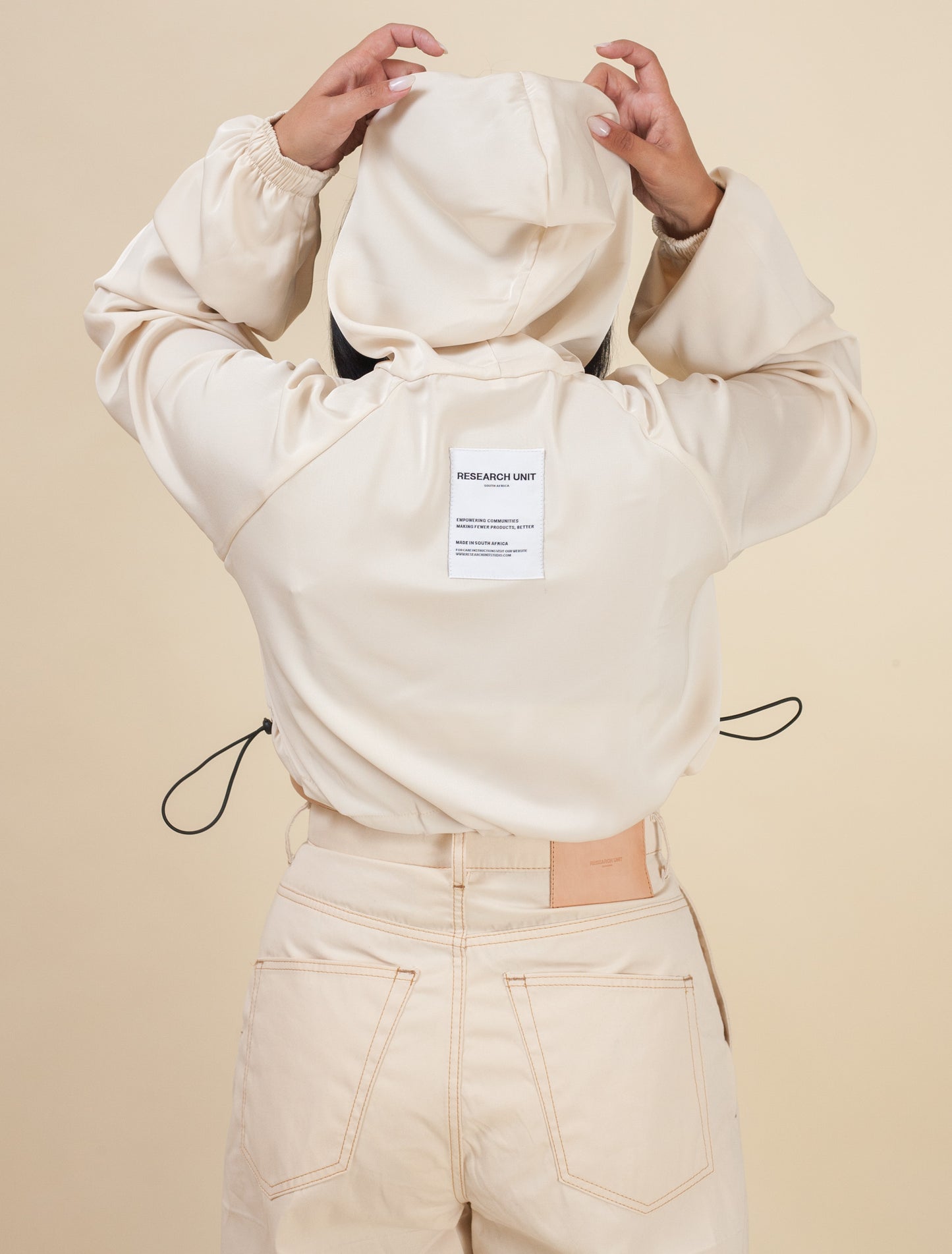 Keiko Cropped Twill Jacket (Milk)