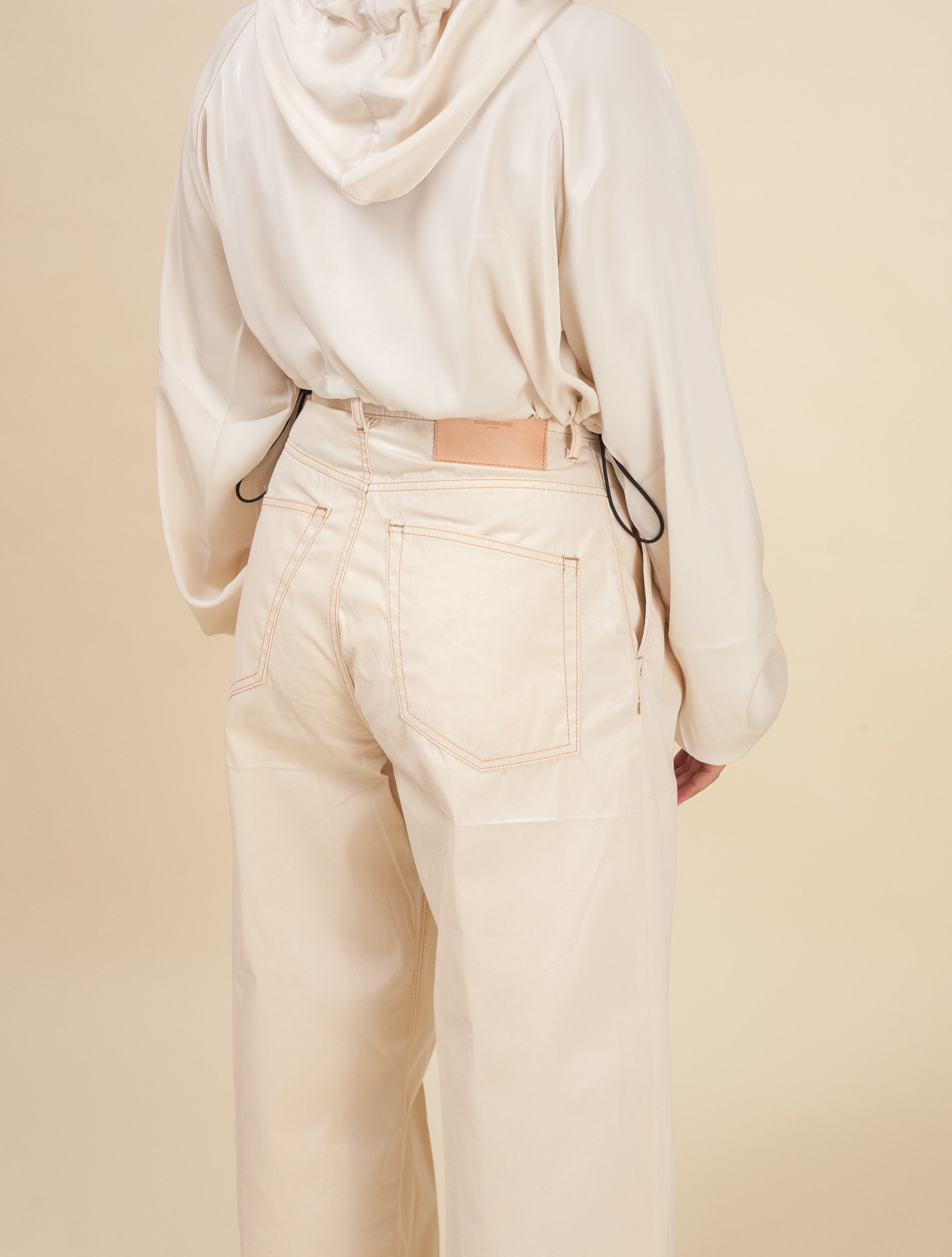 Keiko Cropped Twill Jacket (Milk)