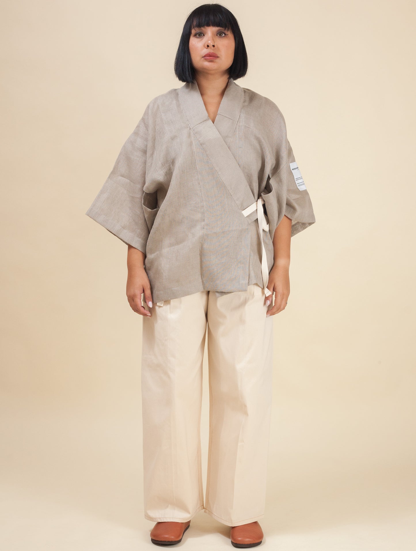 Kimono Short (Linen Grey)