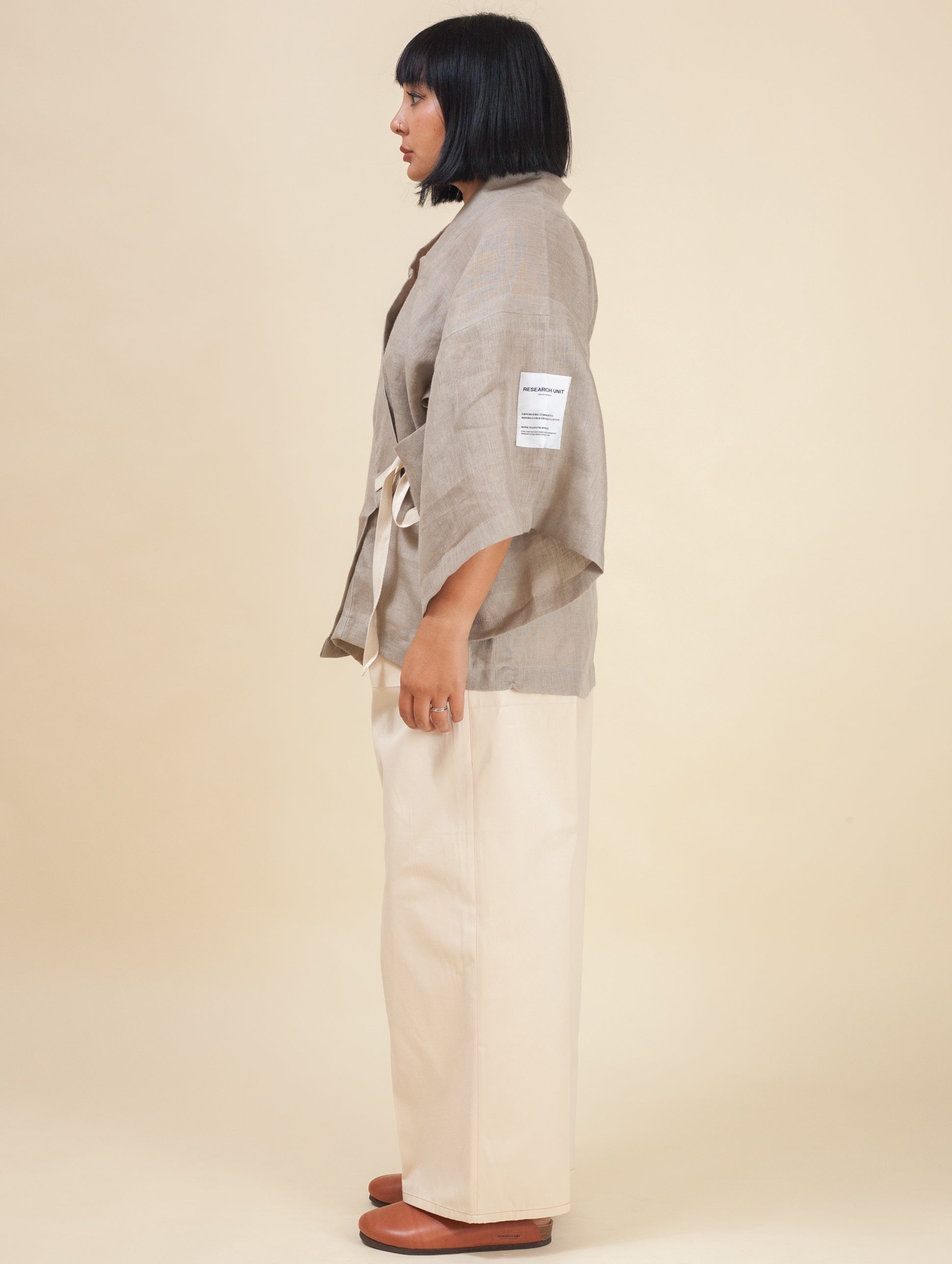 Kimono Short (Linen Grey)