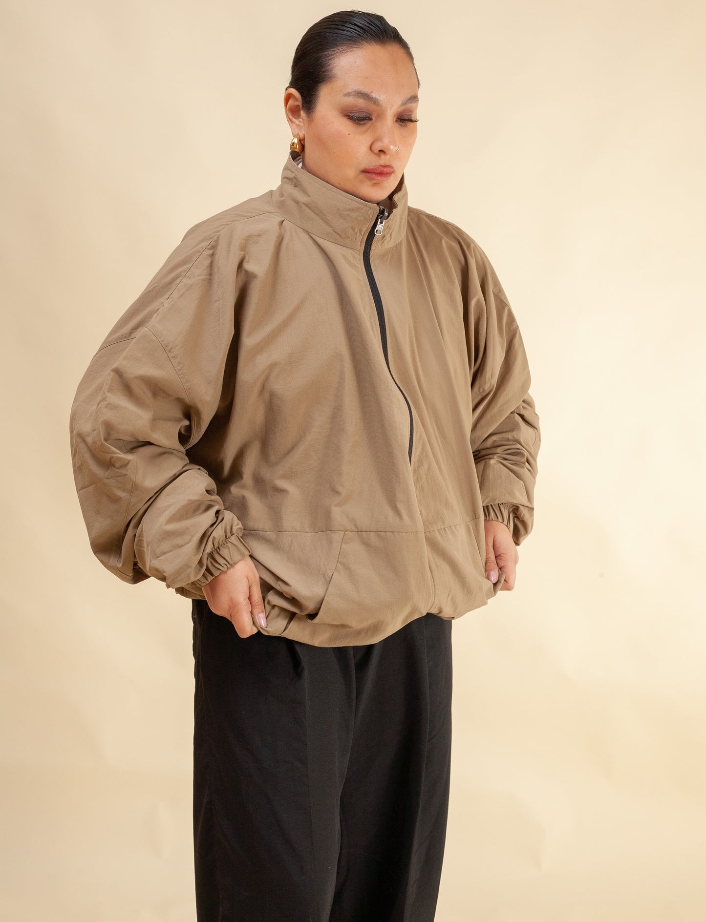 Oversized Reversible Jacket ( Pebble Stone )