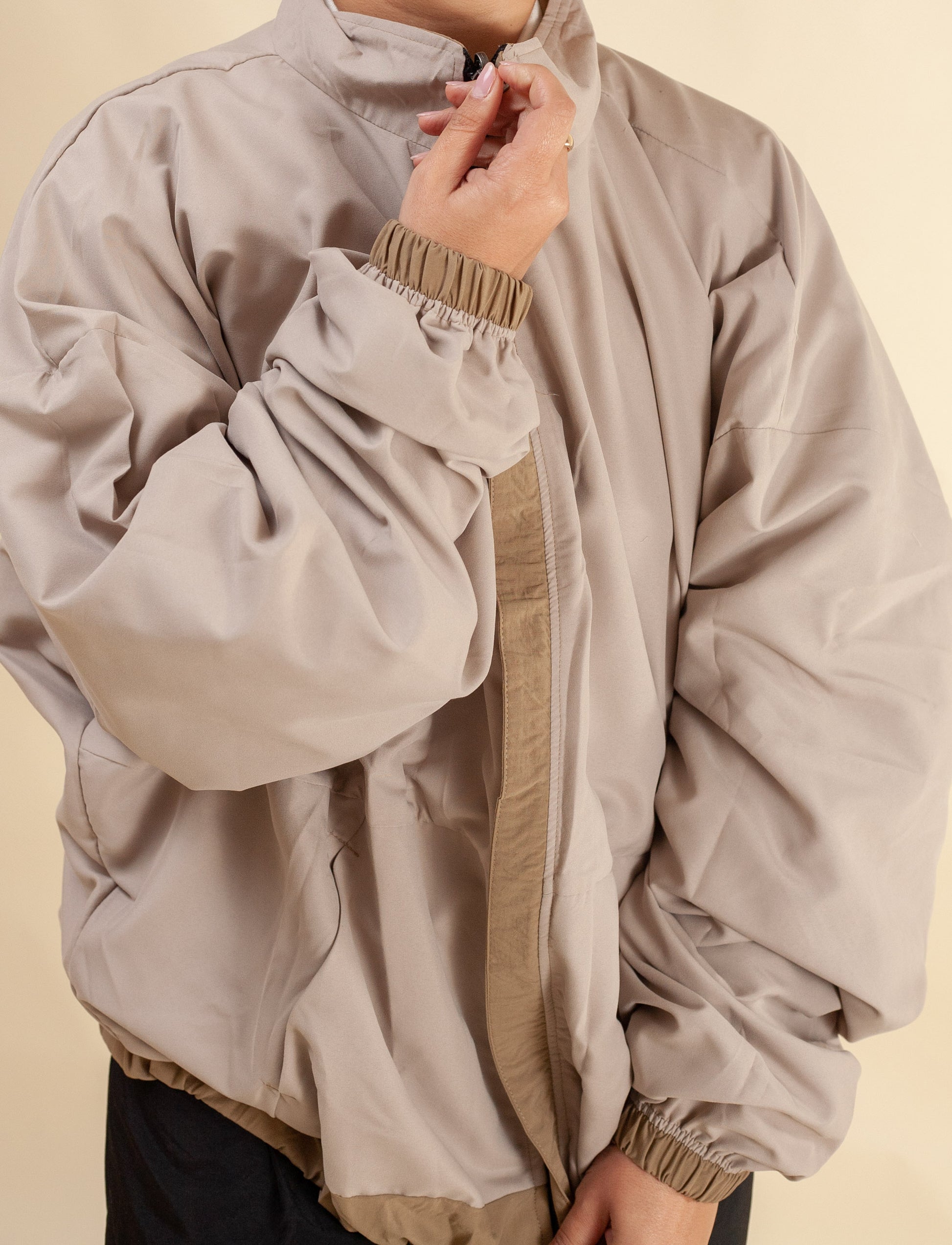 Oversized Reversible Jacket ( Pebble Stone )