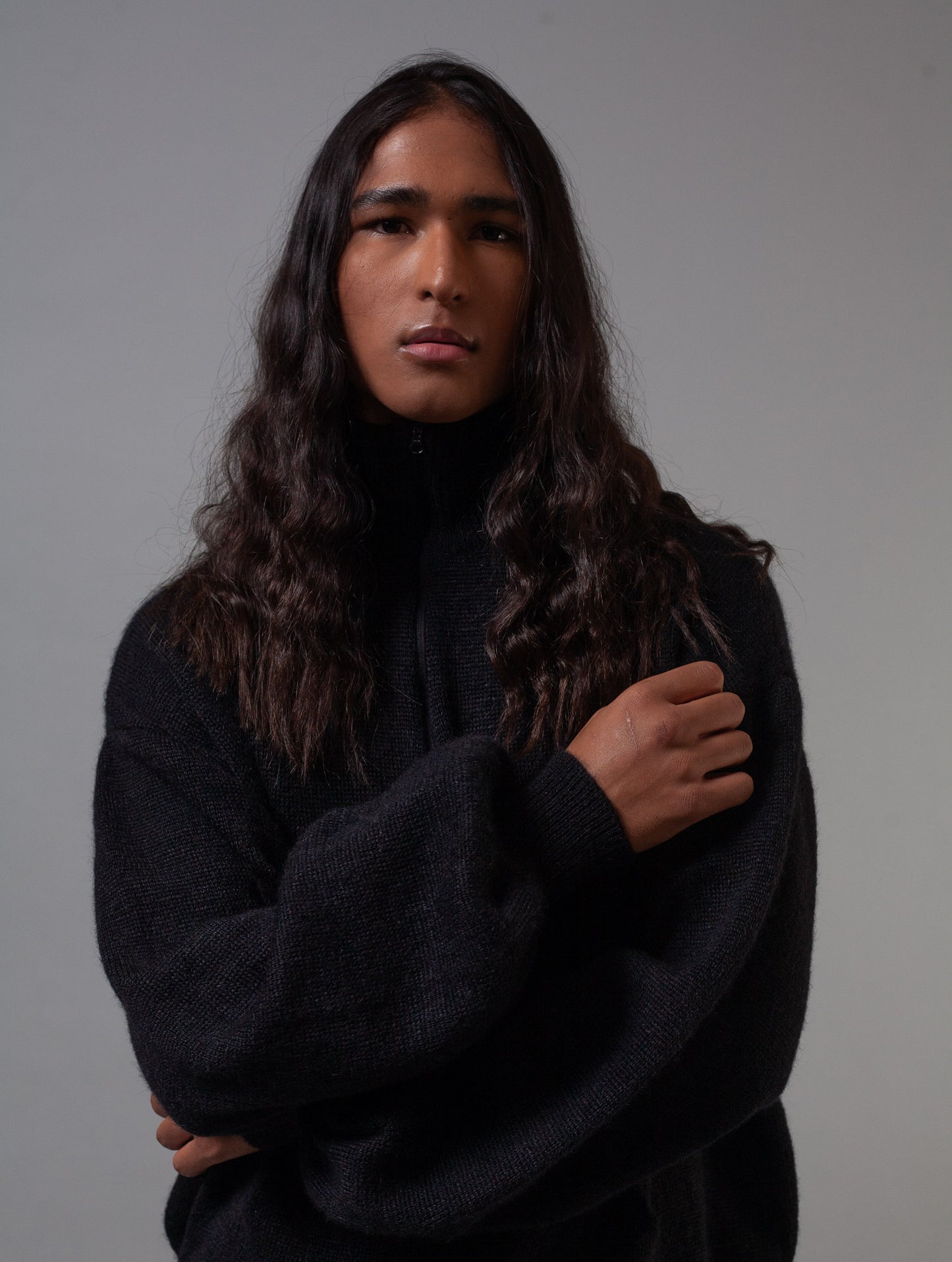 Lazy Mohair&Wool Jumper ( Black )