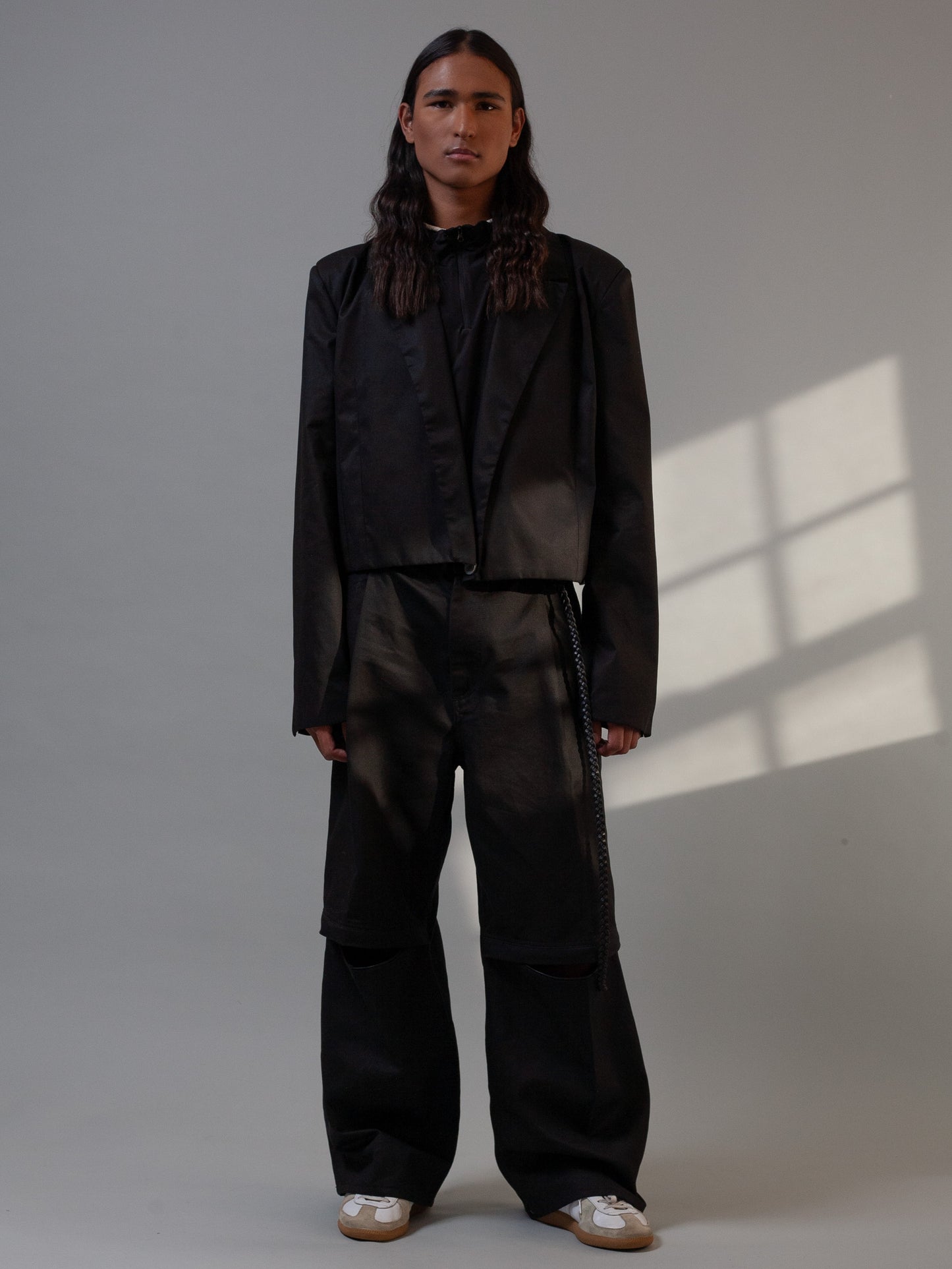 Matter Cropped Blazer ( Black )