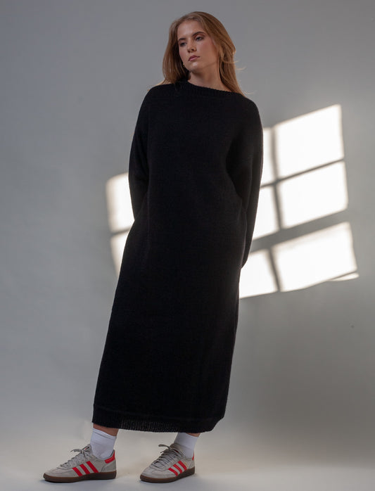 Mohair All-Over Knit ( Black )