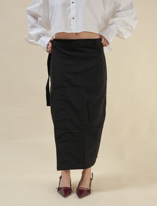 Zen-Zen Wrap Skirt (Black)