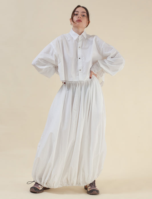 Ginza Skirt ( White Poplin )