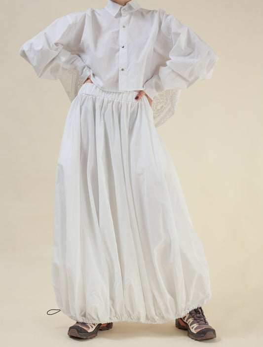 Ginza Skirt ( White Poplin )
