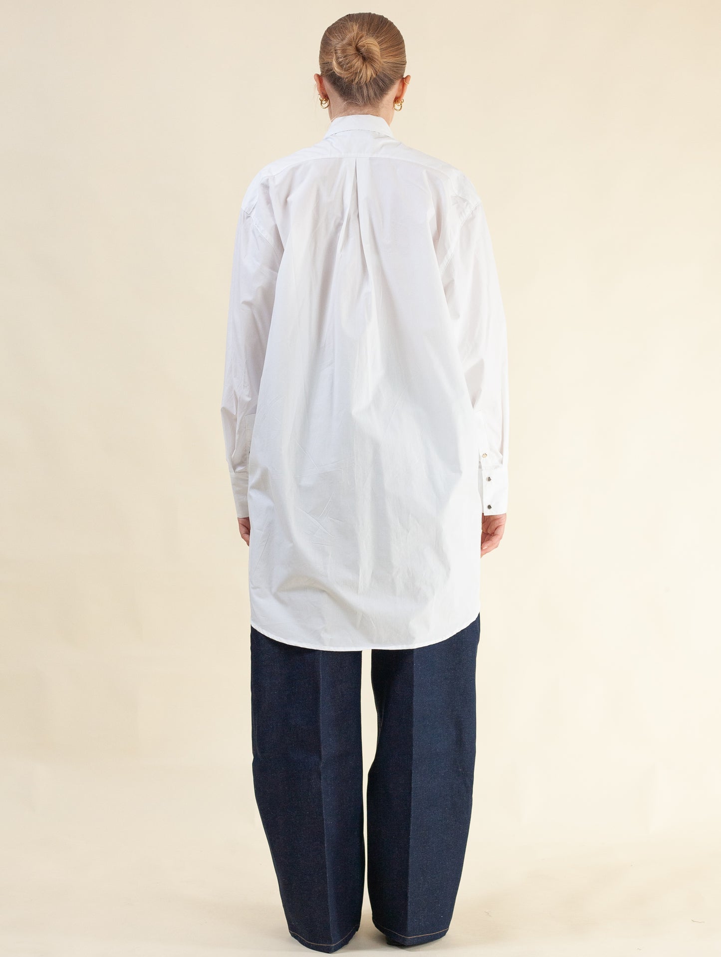 Mid-Length Shirt ( White Cotton)