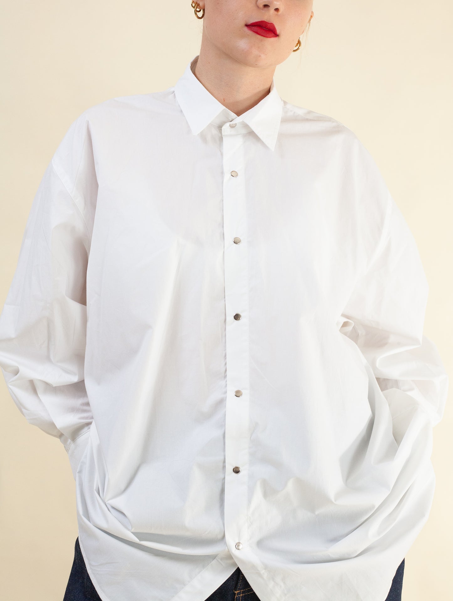 Mid-Length Shirt ( White Cotton)