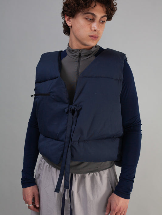 Sleeveless Puffer (Navy)