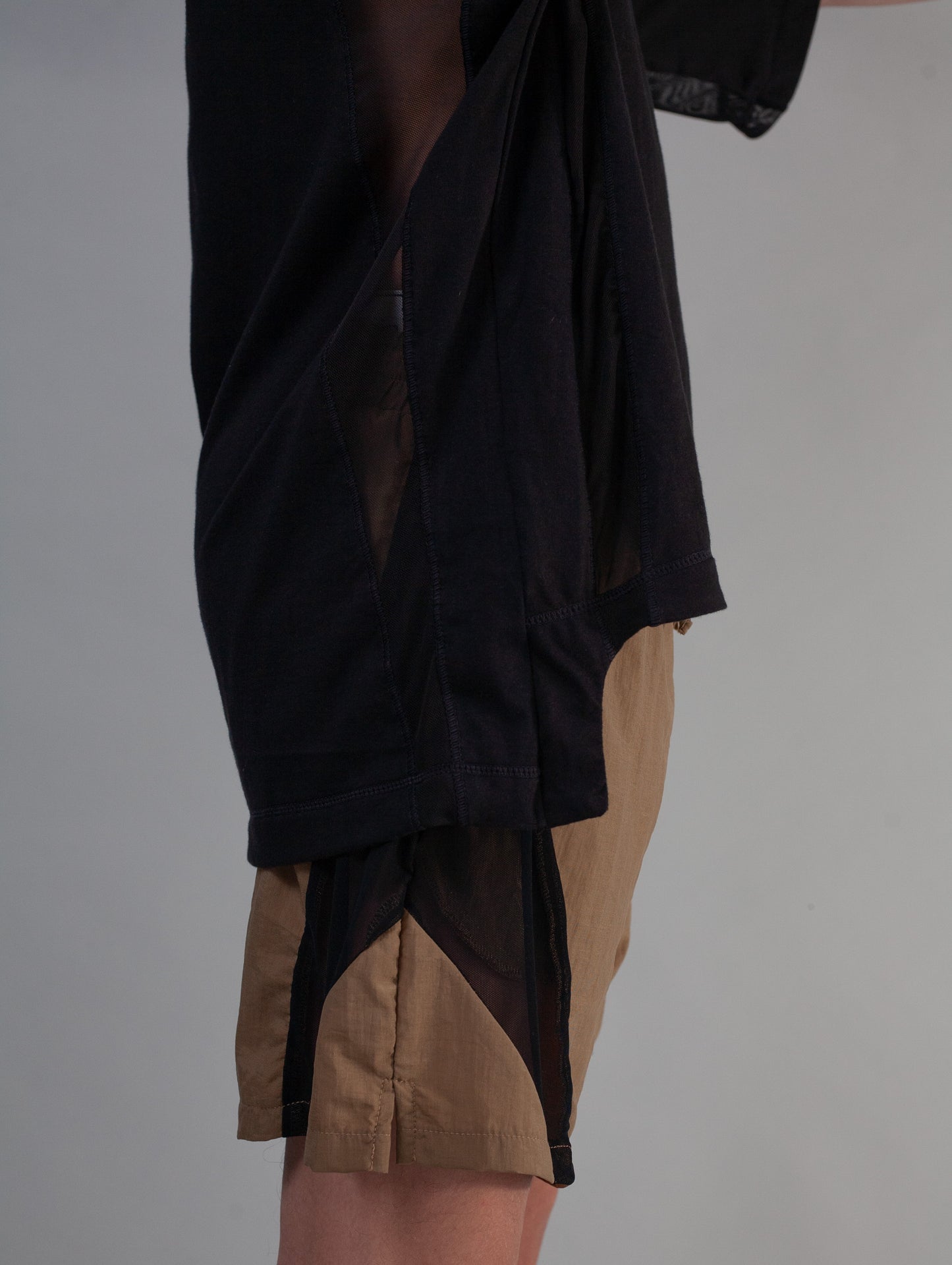 Utility Paneled Mesh Shorts ( Stone )