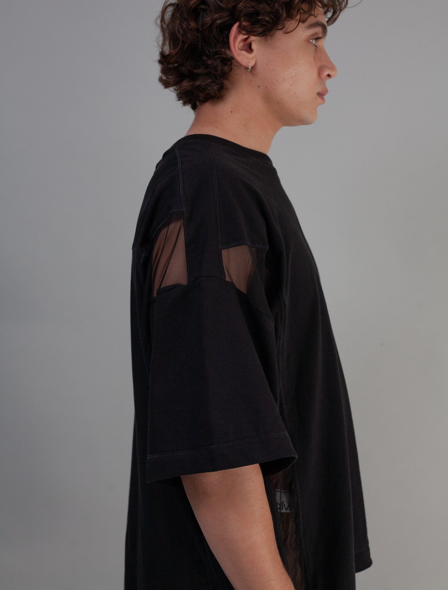 Utility Paneled Mesh T-Shirt ( Black)