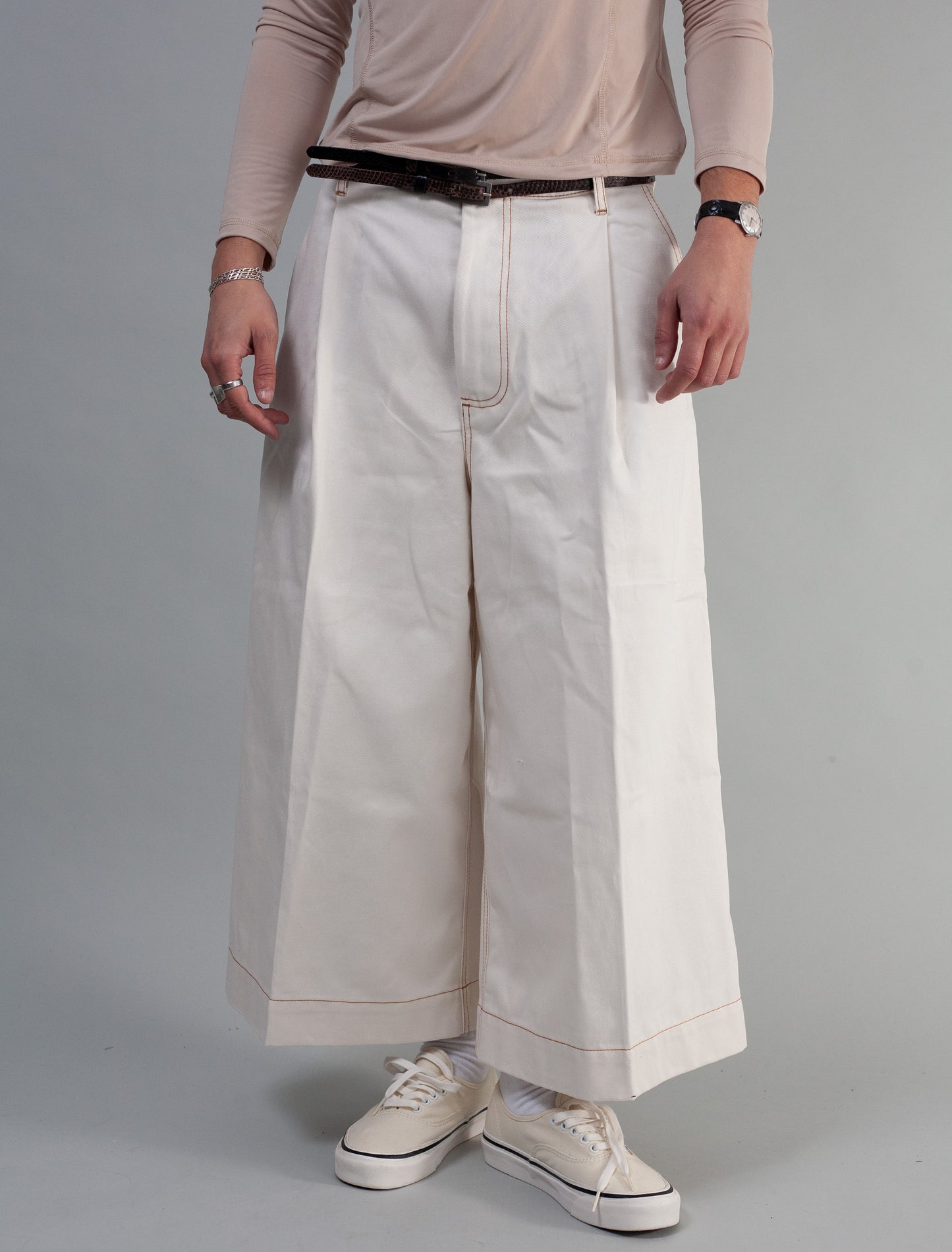 Demna Cropped Jeans ( Off-White )