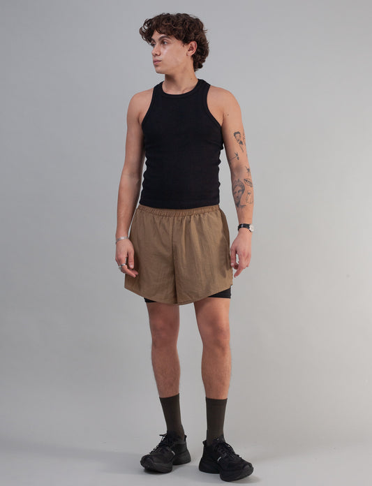 Ribbed Vest (Black)
