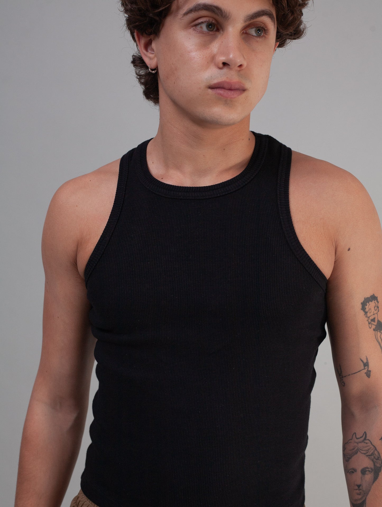 Ribbed Vest (Black)