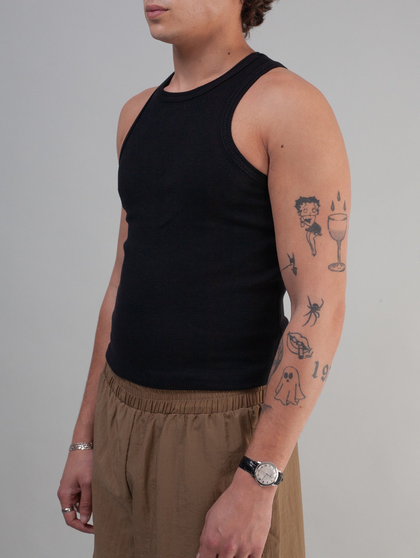 Ribbed Vest (Black)