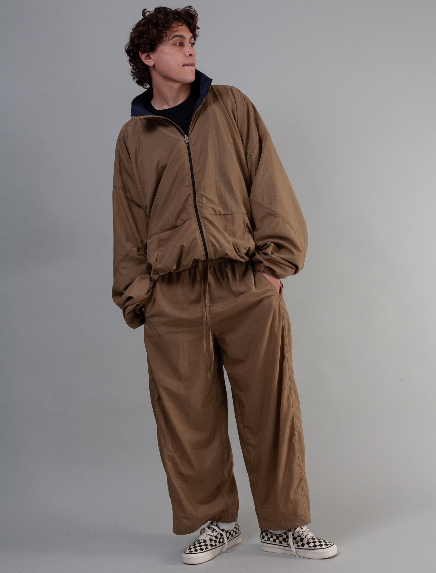 Oversized Reversible Jacket ( Pebble Stone )