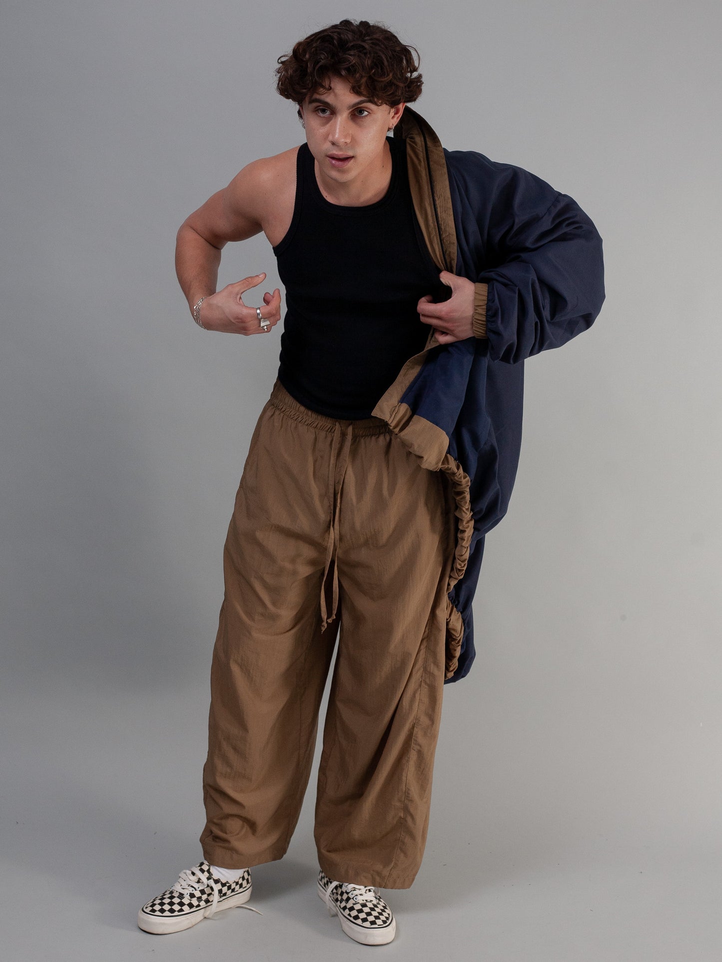 Oversized Reversible Jacket ( Pebble Stone )