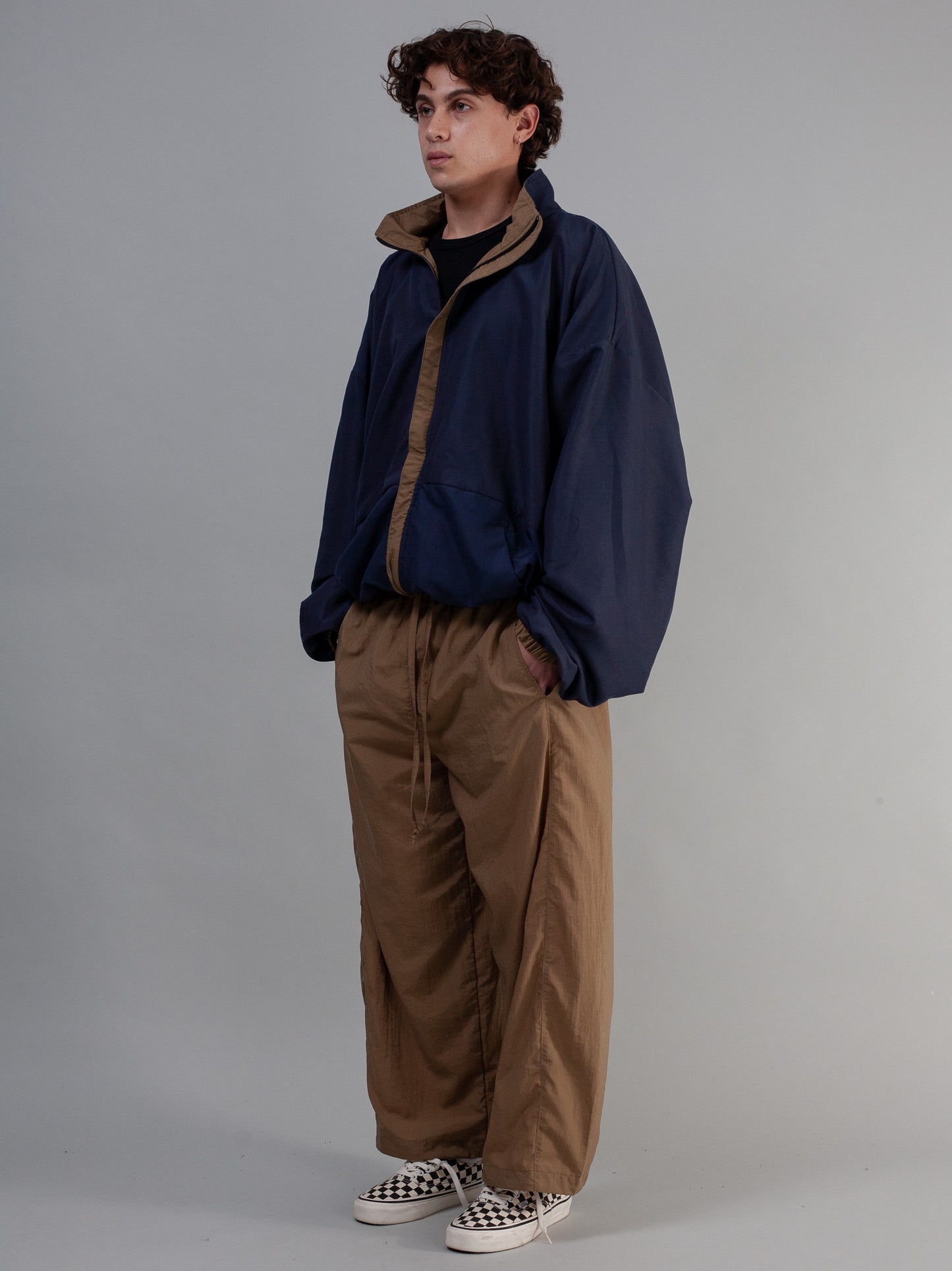 Oversized Reversible Jacket ( Pebble Stone )