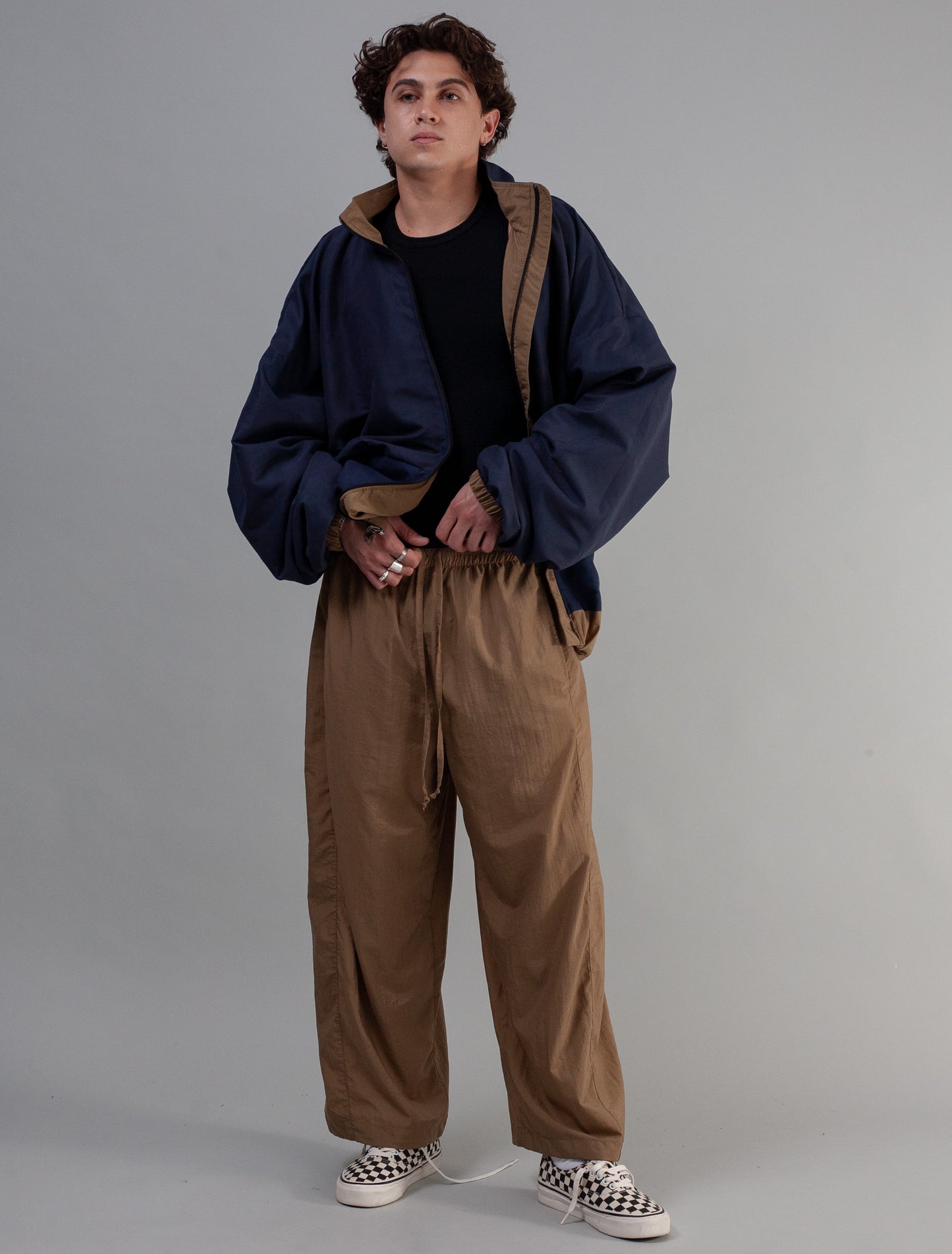 Oversized Reversible Jacket ( Pebble Stone )