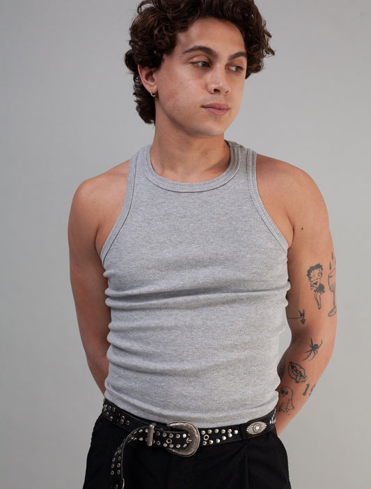 Ribbed Vest (Malange Grey)