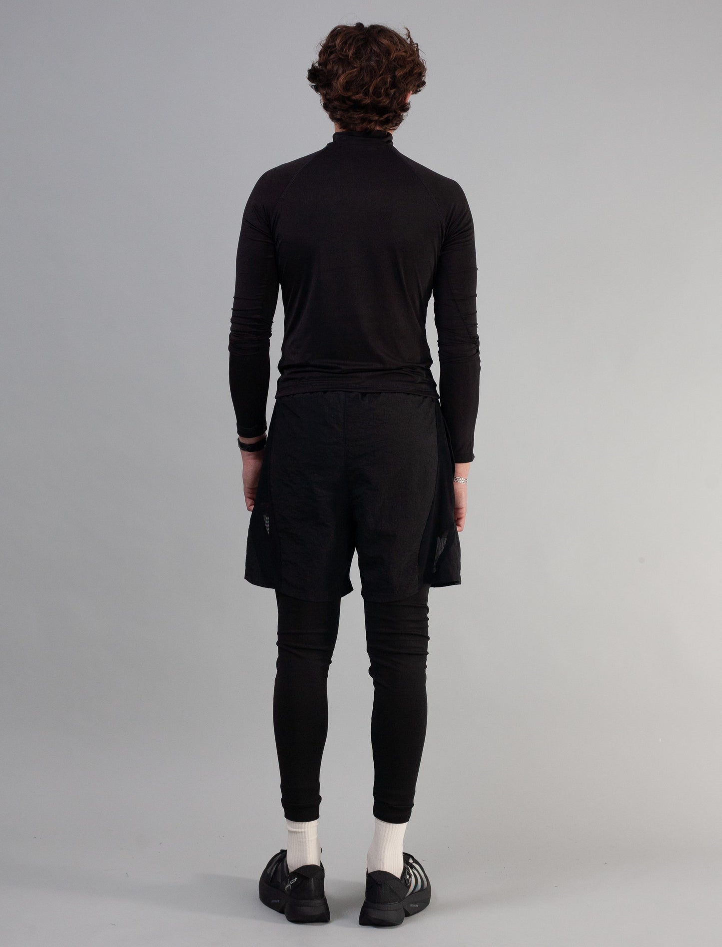 Utility Paneled Mesh Shorts ( Black )