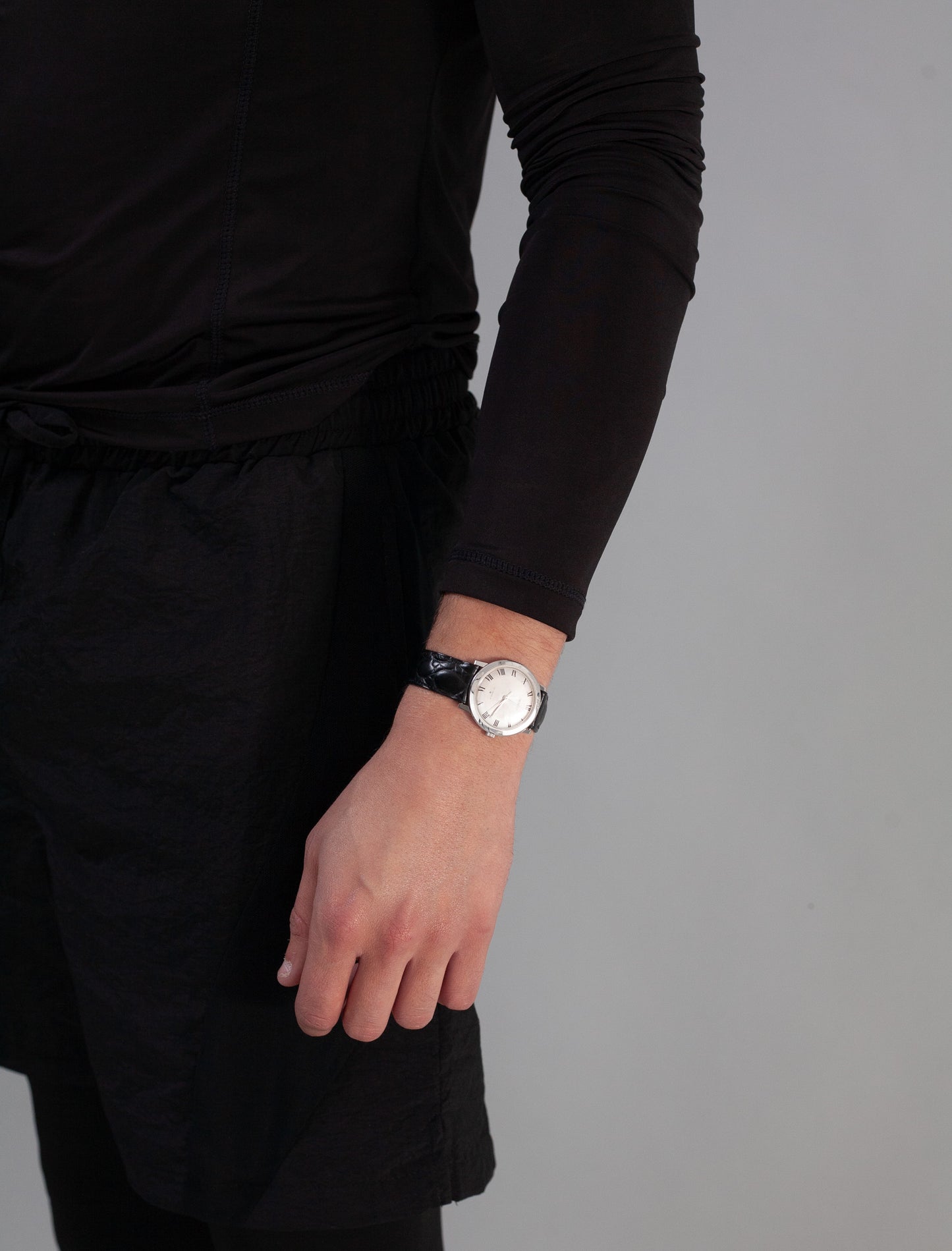 Utility Paneled Mesh Shorts ( Black )