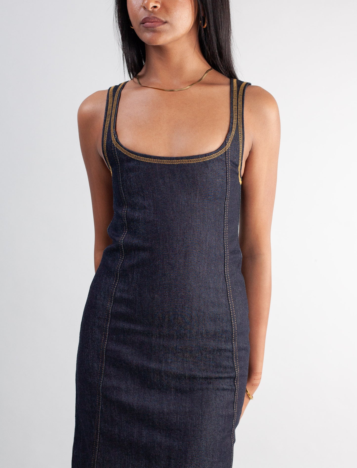 Décolletage dress ( Denim )