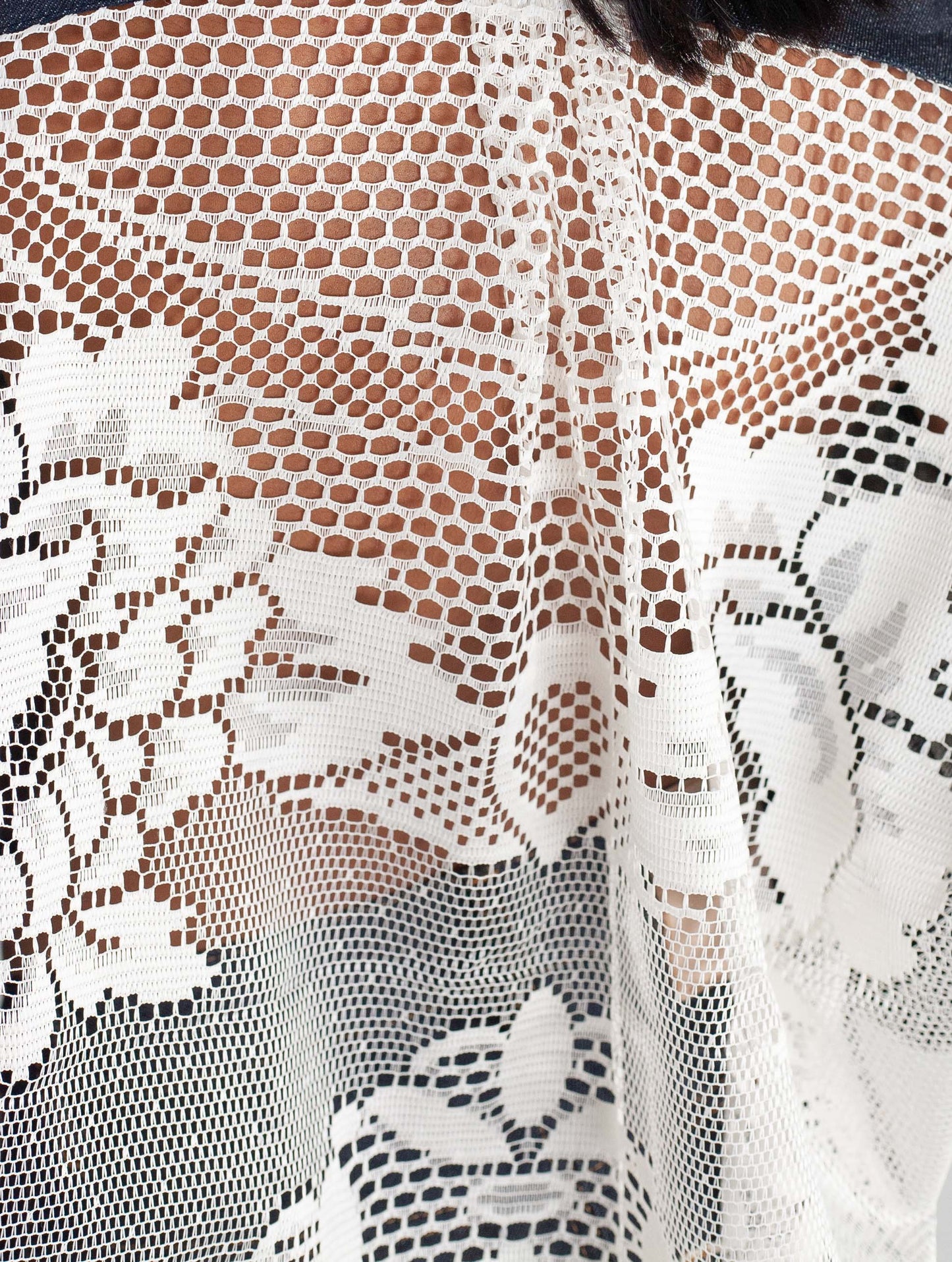 Cropped Jacket ( Denim & Lace)