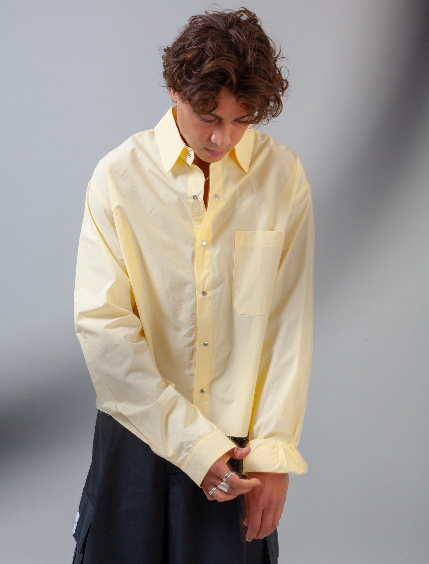 Raw Edged Shirt (Yellow)