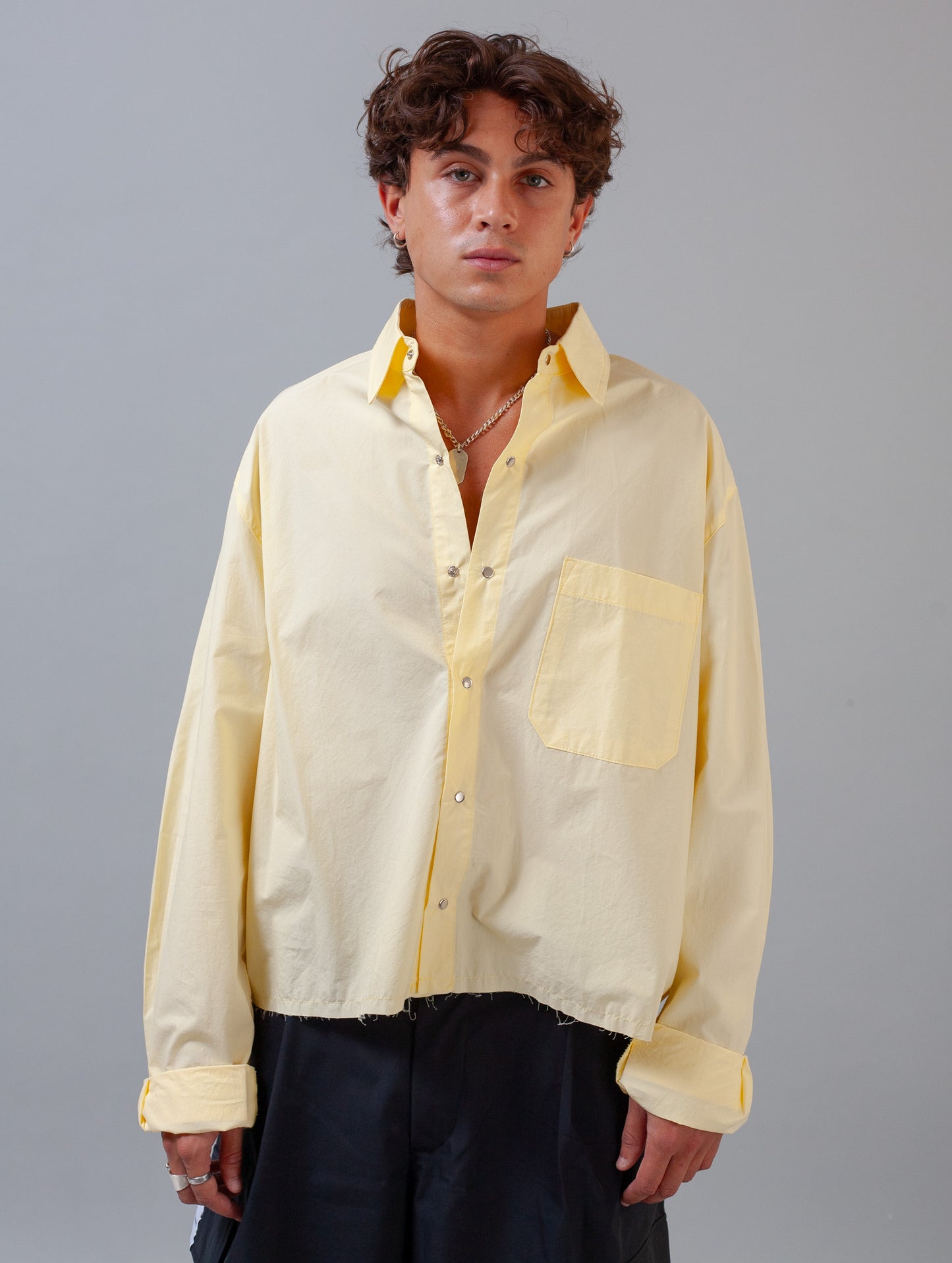 Raw Edged Shirt (Yellow)