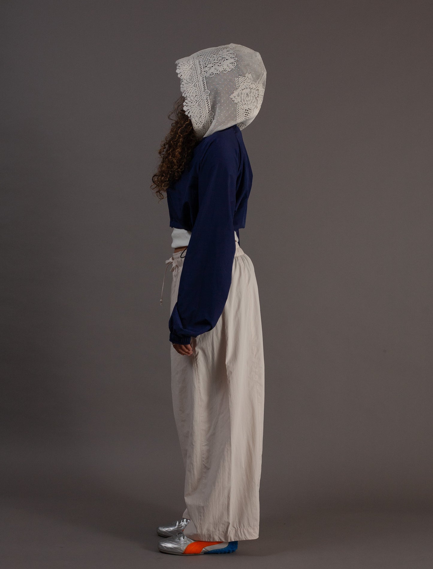 Keiko Laced Hood Jacket (Deep Sea Blue)