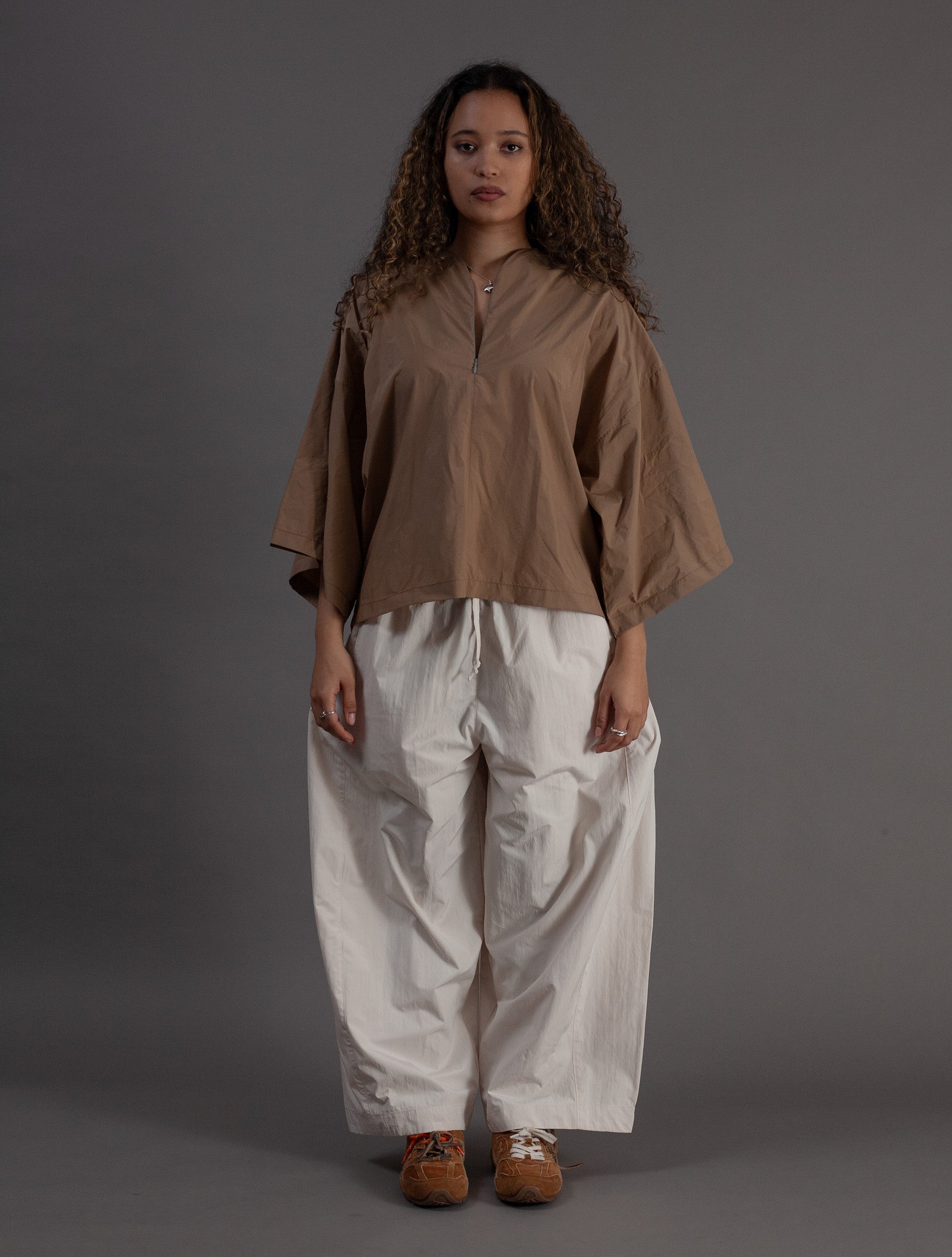 No-Collar Shirt (Clay)