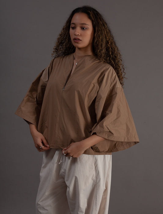 No-Collar Shirt (Clay)