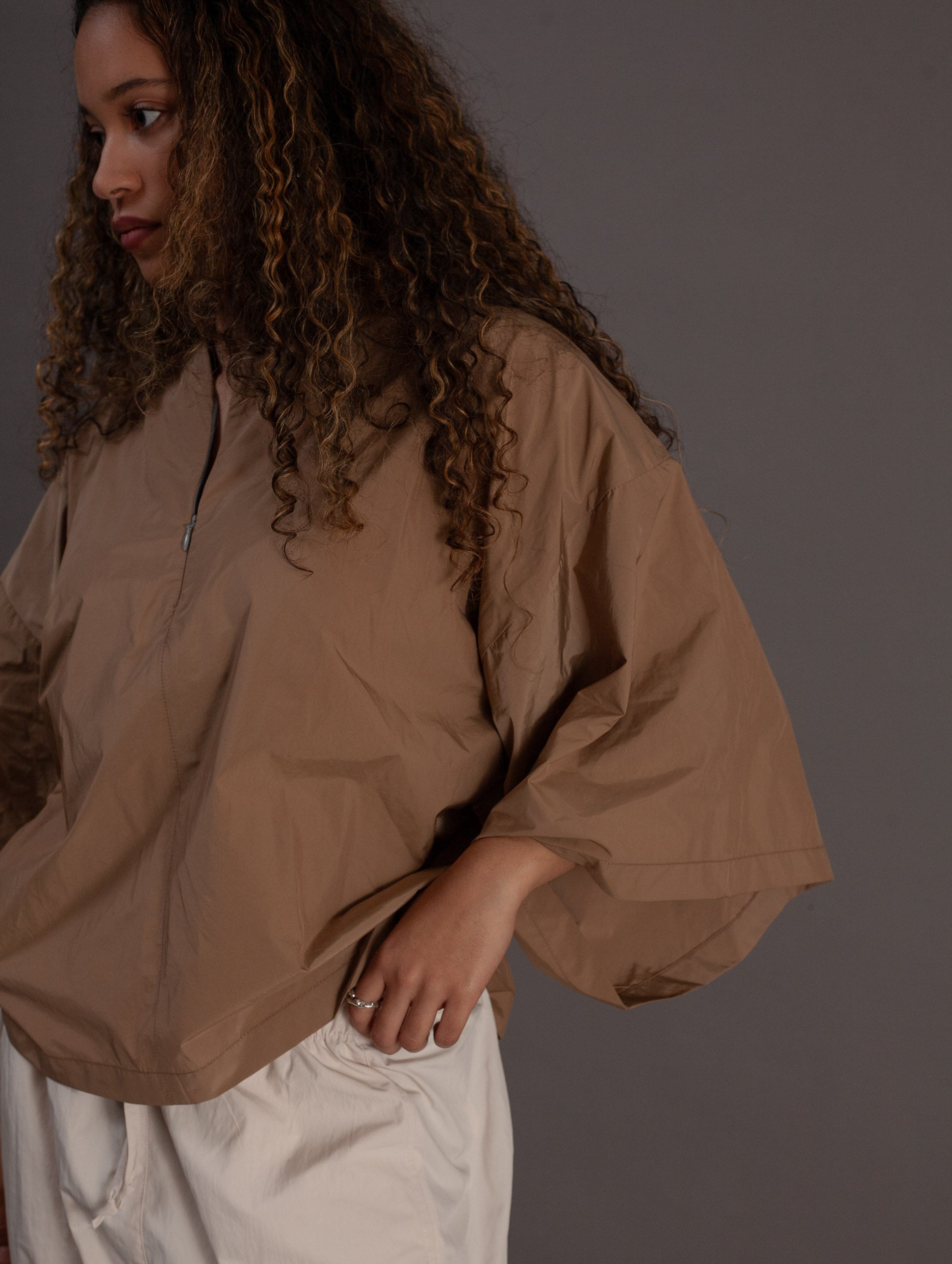 No-Collar Shirt (Clay)