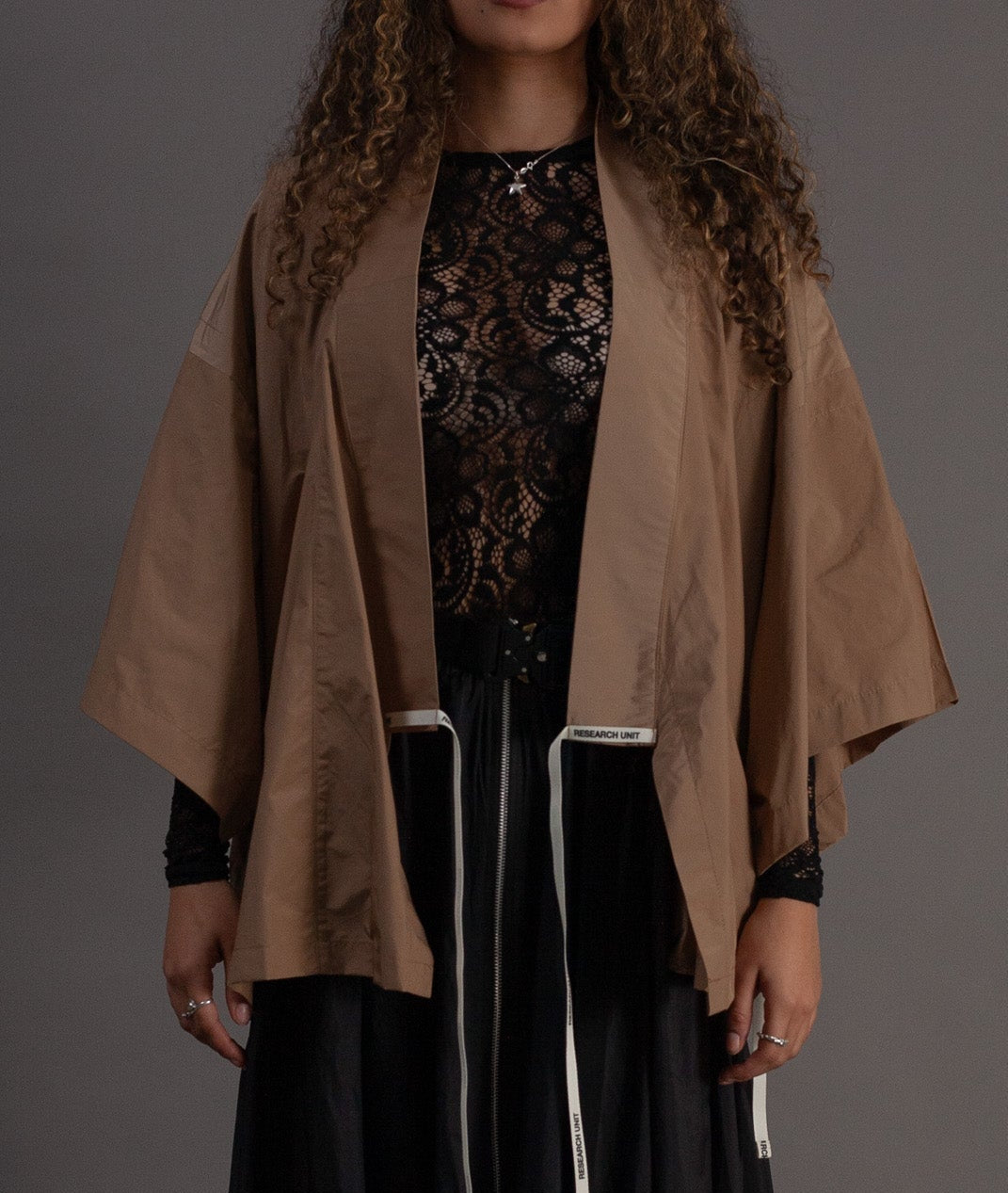 Lace Long Sleeve Top (Black)