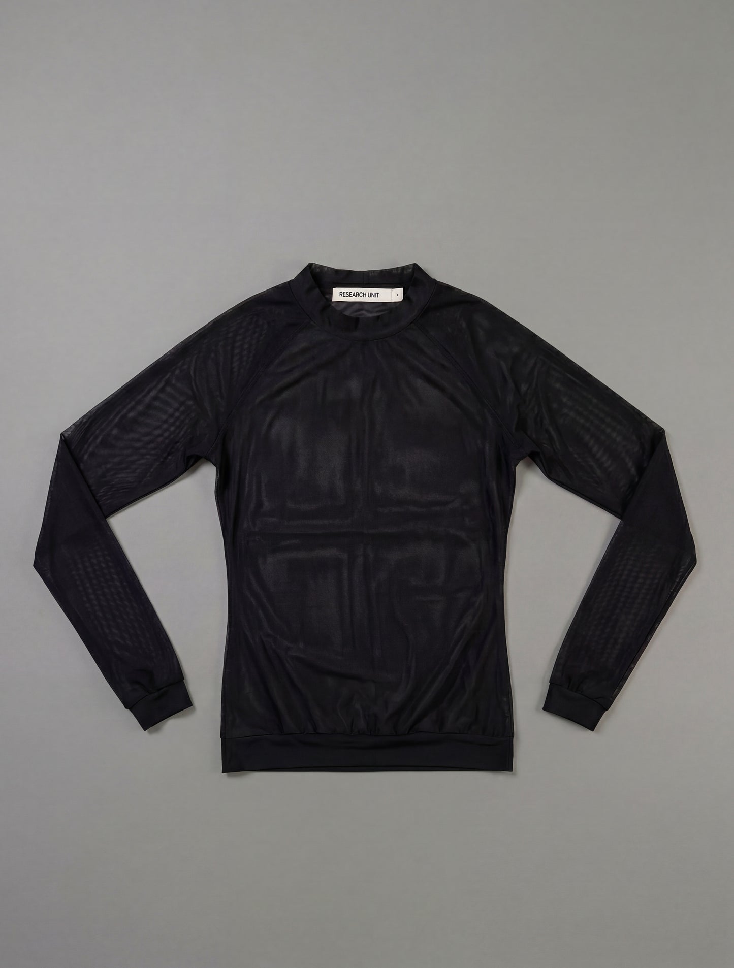 Mesh Long Sleeve Top (Black)