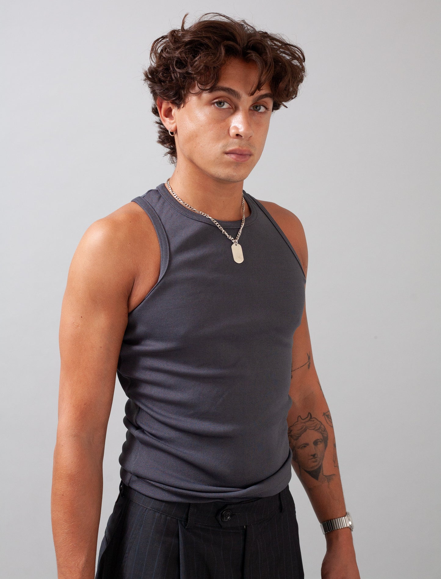 Perfomance Ribbed Vest (Charcoal)