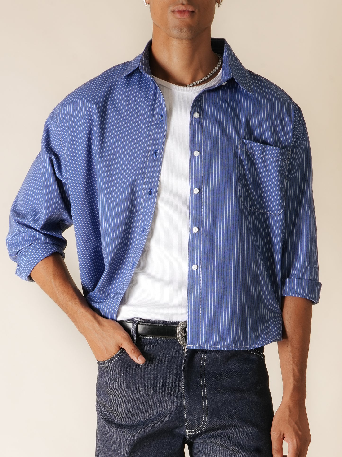 Studio Shirt (Blue Striped)