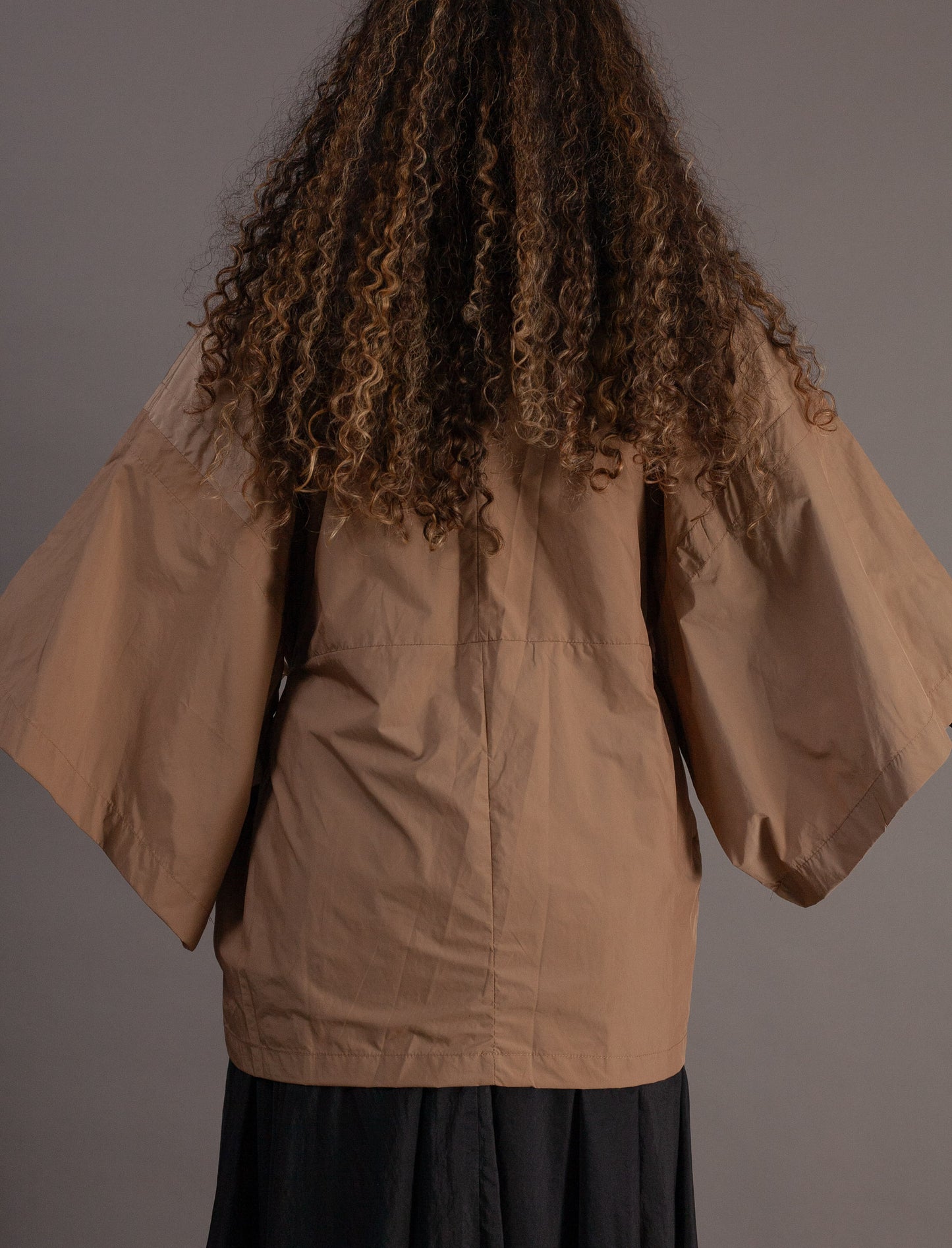 back view of clay kimono