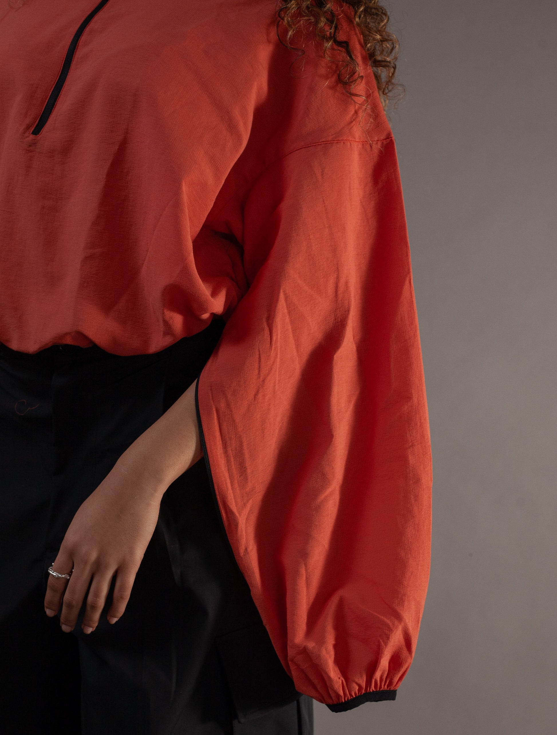 orange asia top sleeve detail