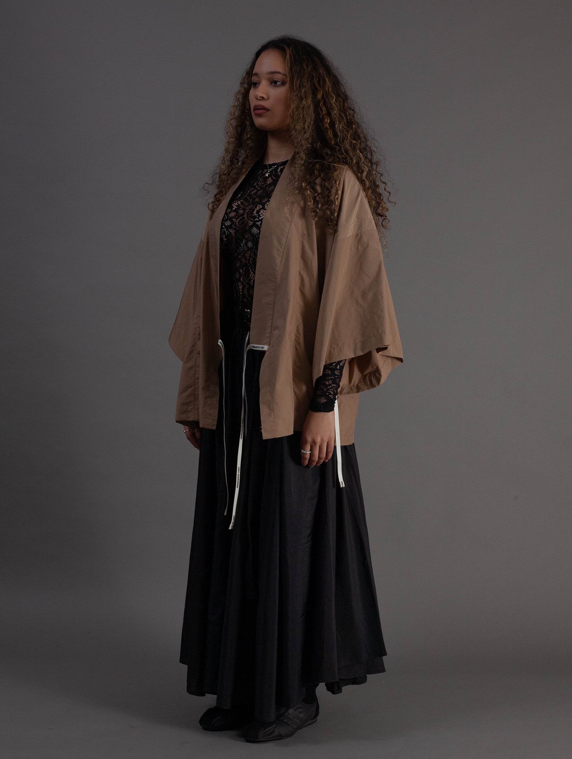 clay tech twill kimono