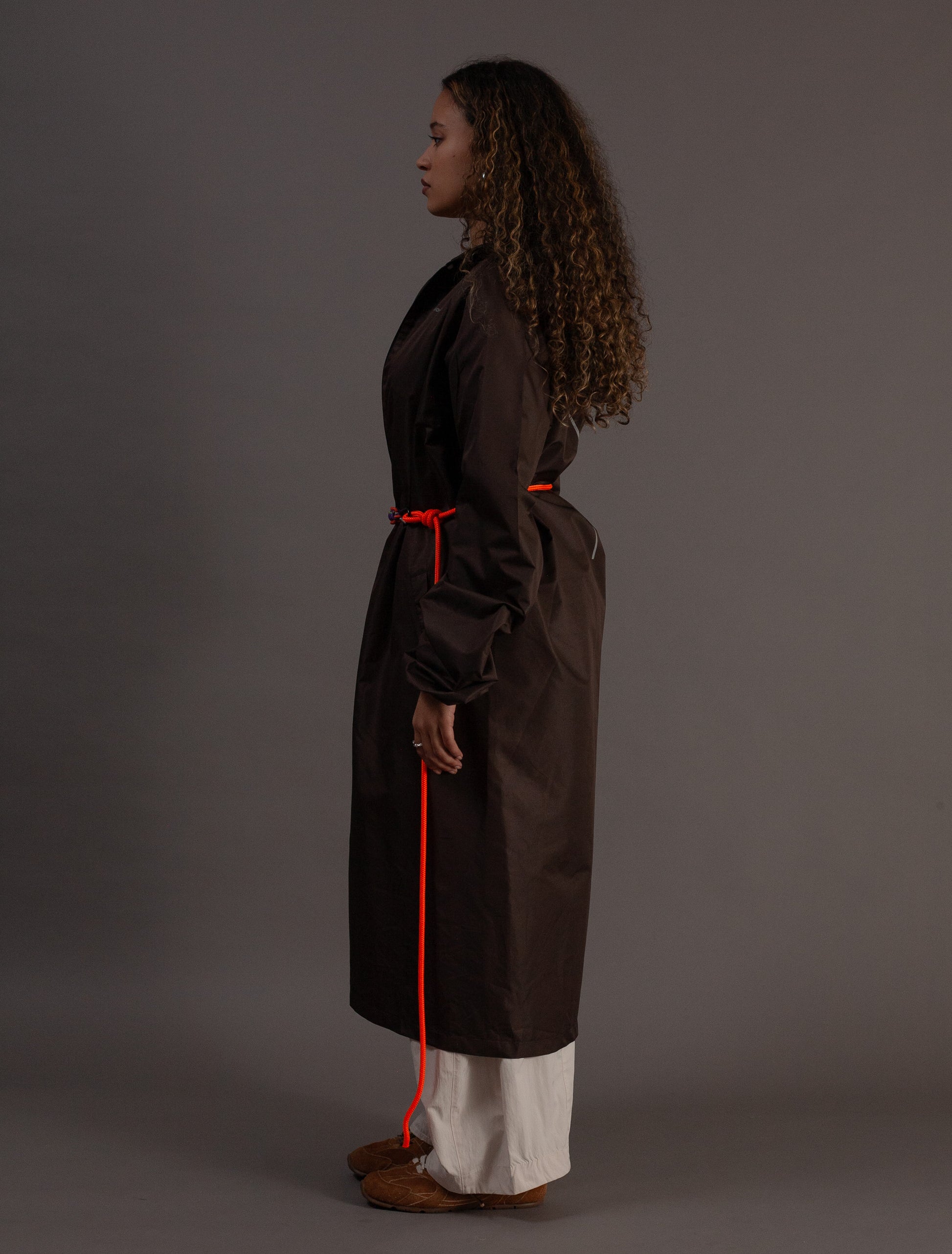 storm fit raincoat from the side