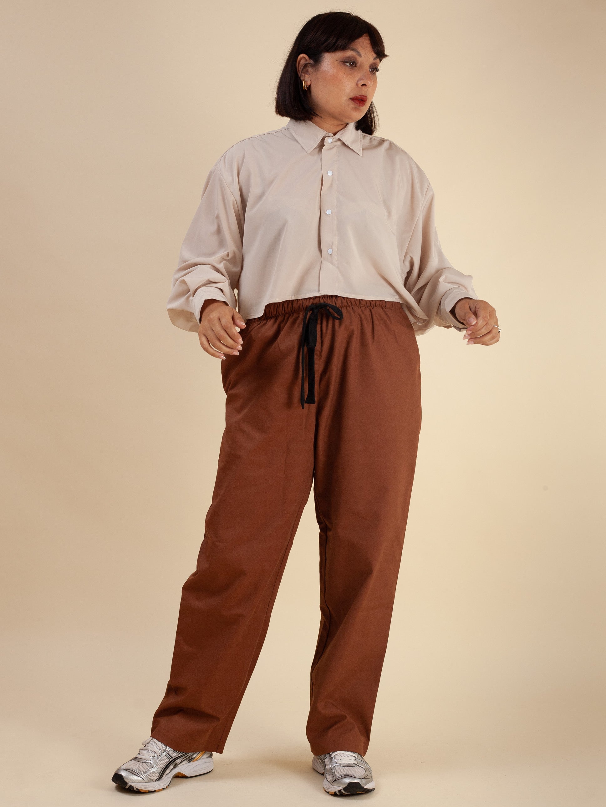 Relaxed Elastic Pants (Rust)