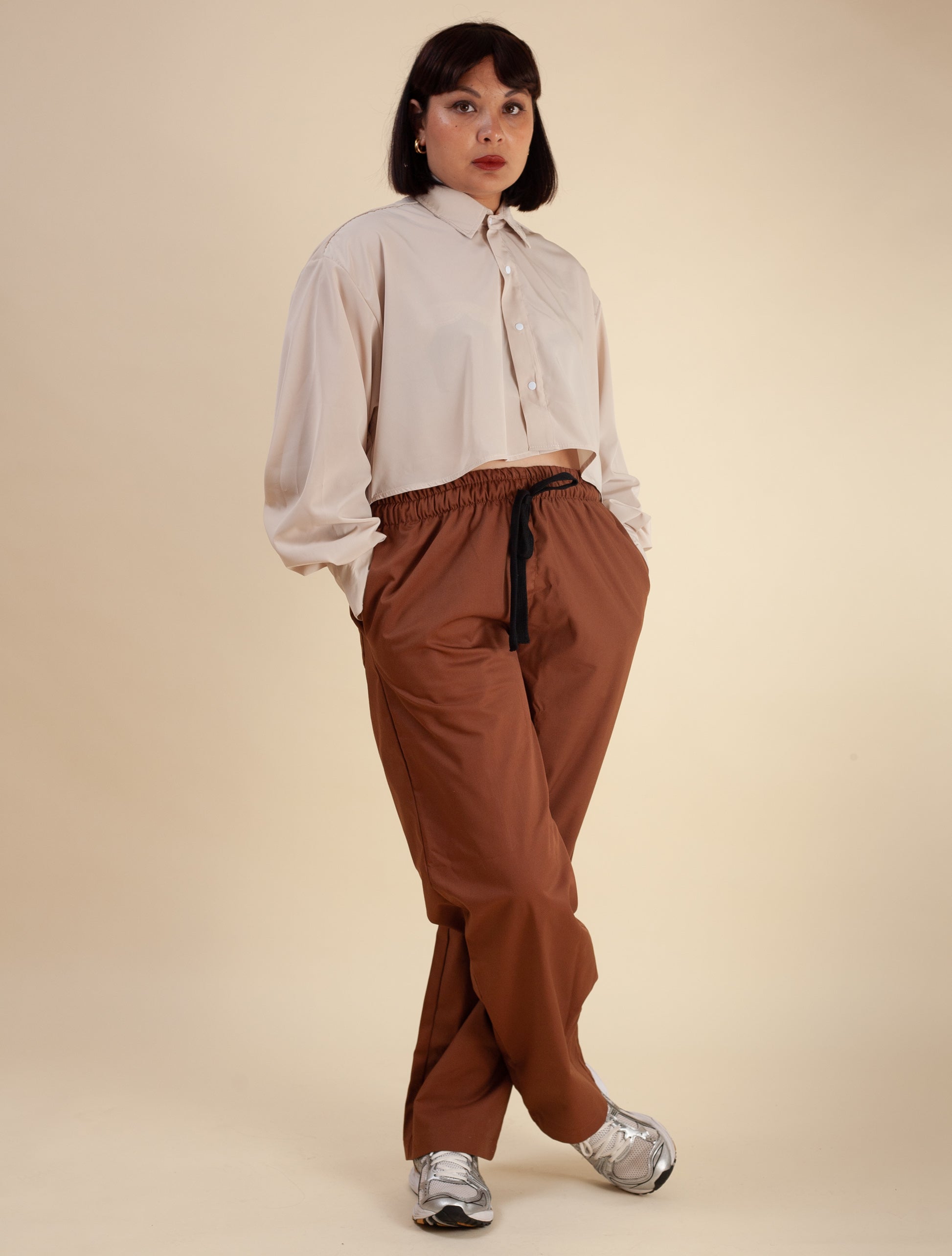 Relaxed Elastic Pants (Rust)